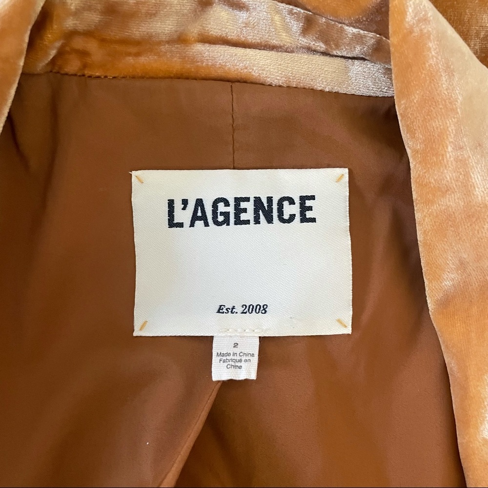 L'AGENCE Chamberlain Velvet Blazer - sz 2 - Picture 7 of 8